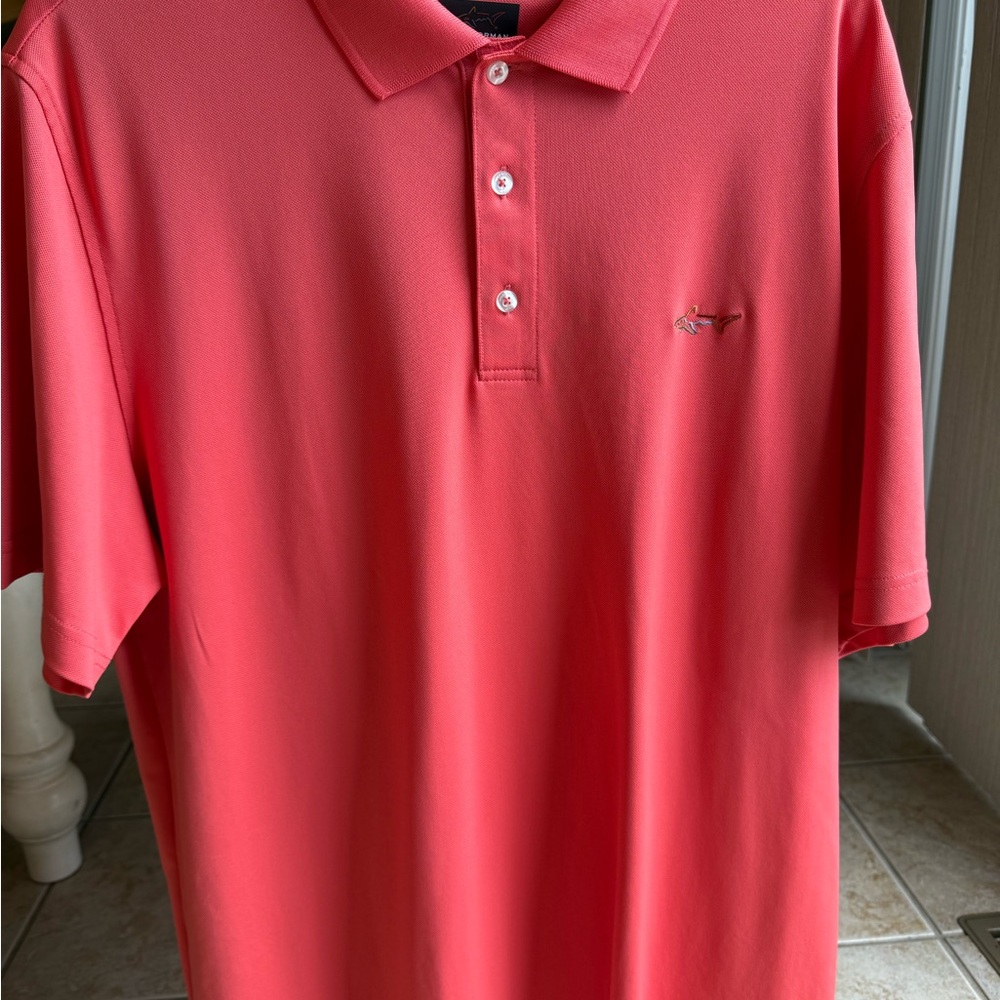 Men's Coral Greg Norman Polo Shirt